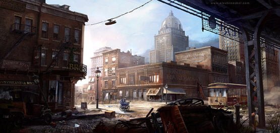 Last Century NYC in Fantastic Illustrations and Concept Art