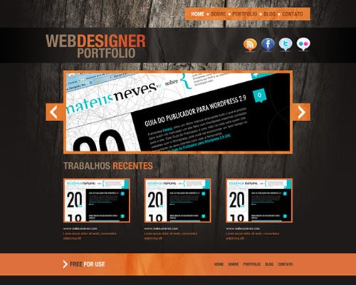 webtemplatepsd10 in 20 Free Website Design Templates