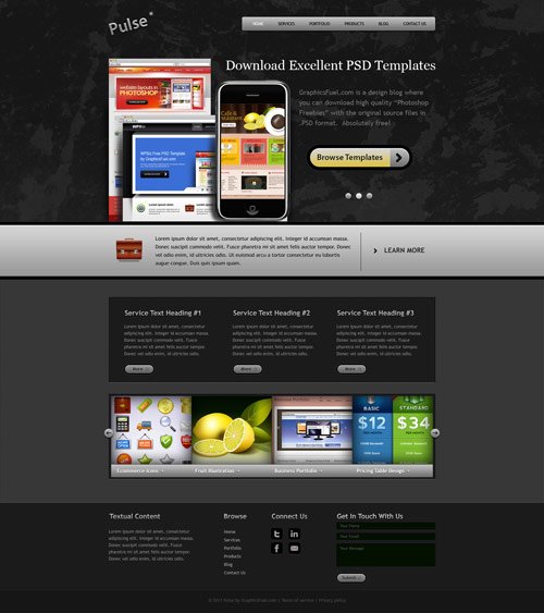 webtemplatepsd14 in 20 Free Website Design Templates