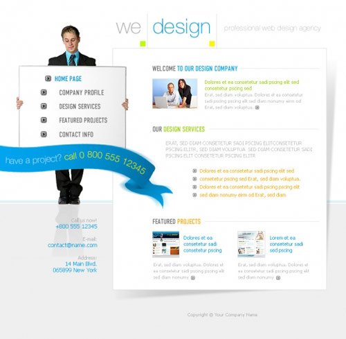 webtemplatepsd5 in 20 Free Website Design Templates