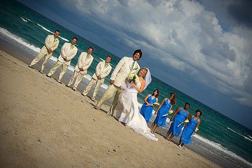 Wedding Party Portraits on the Beach