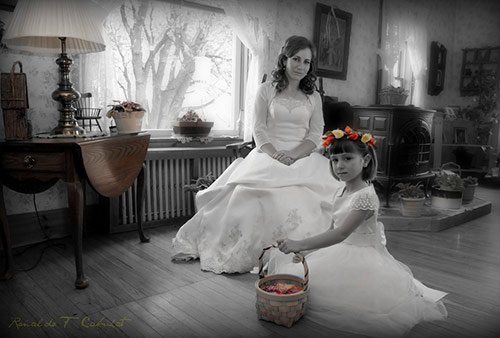 Bride and Flower Girl