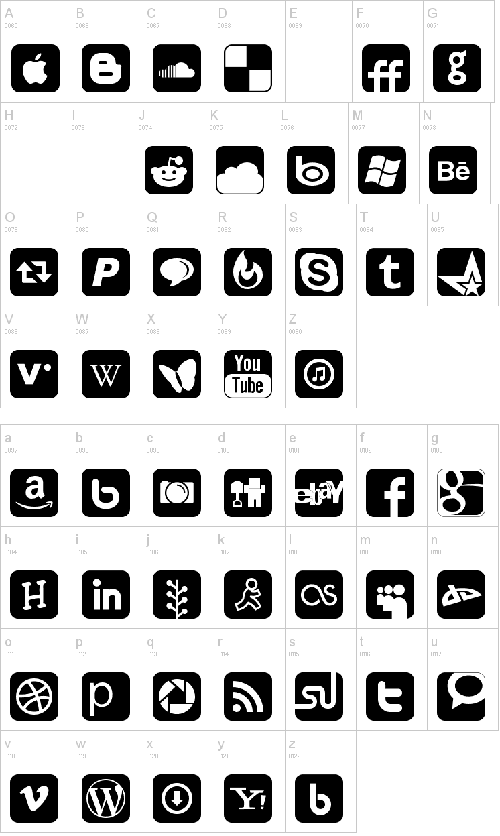 Free Social Networking Icons Font