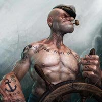 Realistic 3D Digital Artwork of Popeye the Sailor Man by Lee Romao