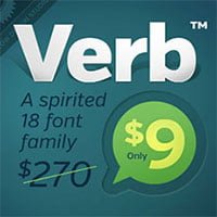 The “Verb” – A Hot Font That Any Graphic Designer Must Own, Now at Only $9