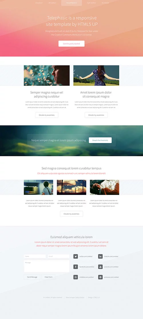 Free Responsive HTML5 Templates