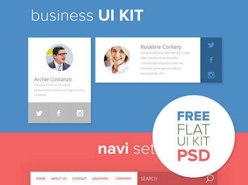 20 Free PSD UI Kits For Designers