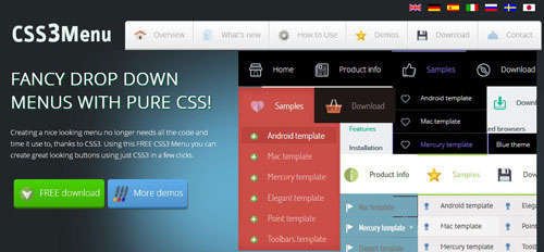 css3 menu software free download